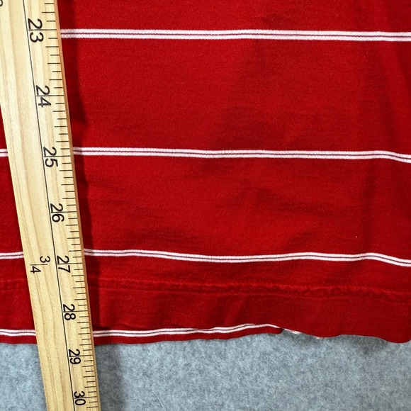 Tommy Hilfiger Men's Red Striped Polo Shirt Utah Utes Logo XL - Picture 5 of 9